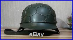 WW2 German M42 Helmet with Tactical Grid, Authentic, Single Decal, MSRP $1200