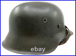WW2 German M42 Raw Hedge Combat Helmet ET 64 Lot No. 1413