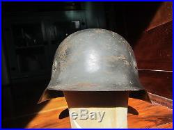 WW2 German M42 helmet with liner bands NS 64
