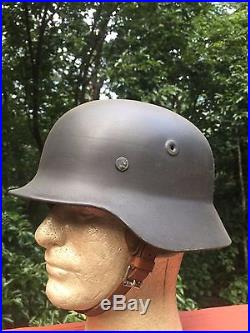 WW2 German M-40 helmet Luftwaffe blue (German/Finnish Helmet) 66 shell/ 59 liner