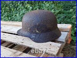 WW2 German Original Helmet from the German bunker