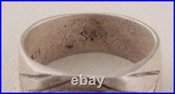 WW2 German RING Stahlhelm WWII wwI WW1 Helmet STERLING Silver 835 Germany M. S