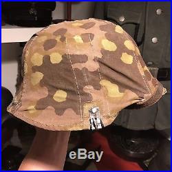 WW2 German SS Helmet Cover Original Material Clips Uniform