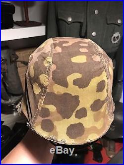 WW2 German SS Helmet Cover Original Material Clips Uniform