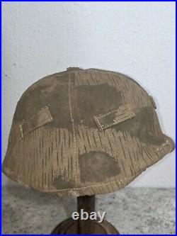 WW2 German Wehrmacht Helmet with cover, no decals, woodland mars Camo Heer