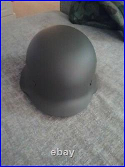 WW2 German army helmet with waffen ss camo cover reproduction