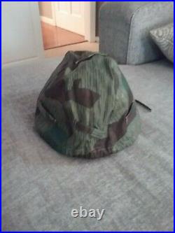 WW2 German army helmet with waffen ss camo cover reproduction