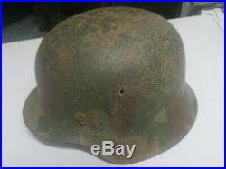 WW2 German camouflage M42 Helmet original