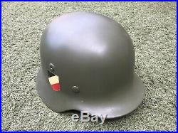 WW2 German combat helmet M35. Restored. Size 65
