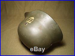 WW2 German double decal helmet with Numbers Found Inside & Genuine Leather Liner