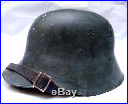 WW2 German helmet M18 rare, converted to the needs of Luftshutz completely origi