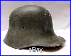 WW2 German helmet M18 rare, converted to the needs of Luftshutz completely origi