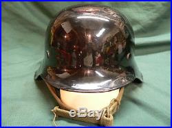 WW2 German helmet, gloss black biker helmet