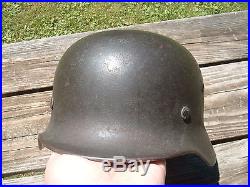 WW2 German helmet rear stamped Q66 HEAVY