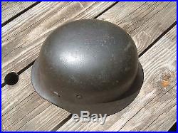 WW2 German helmet rear stamped Q66 HEAVY