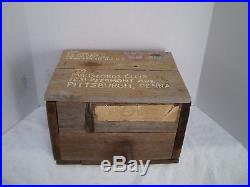 WW2 German helmet send home wood crate