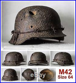 WW2 German helmets M35 M40 M42. The Battle for Stalingrad. 2 WK. Relic Rare