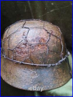 WW2. German original helmet in original paint. Wehrmacht. WWII. WW2