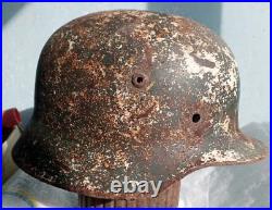 WW2. German original helmet of a Wehrmacht soldier. WWII. WW2