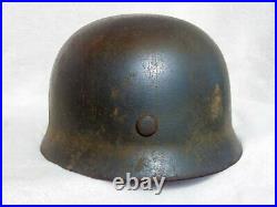 WW2 German paratrooper helmet M37 made of original M35, hand aged, paint work