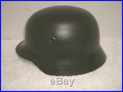 WW2 German steel helmet, M40, ET66, liner pins, named