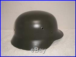 WW2 German steel helmet, M40, ET66, liner pins, named