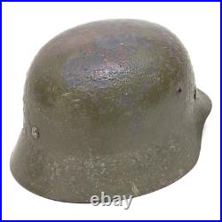 WW2 German wehrmacht M35 green Luftwaffe camo Heer helmet US Army veteran estate
