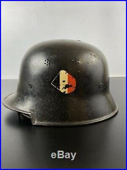 WW2 M34 German Helmet with Liner & Chinstrap WWII Named