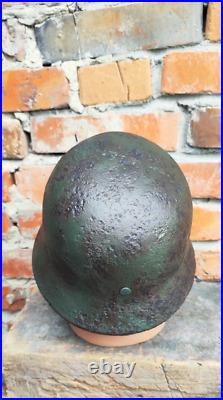 WW2 M35 German Helmet WWII M 35. Combat helmet size 64 Original Paint