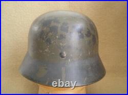 WW2 M40 German Army Helmet by Emaillierwerk Fulda Size 64