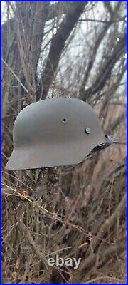 WW2 M40 German Helmet WWII M 40. Combat helmet. Size 64 ET64