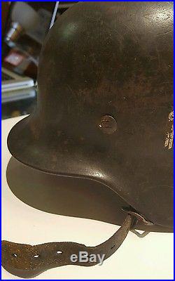 WW2 M40 German Single Decal Helmet Original