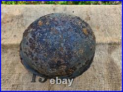 WW2 ORIGINAL GERMAN M40 HELMET UNCLEANED RELIC from KURLAND