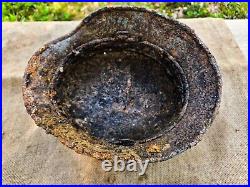 WW2 ORIGINAL GERMAN M40 HELMET UNCLEANED RELIC from KURLAND