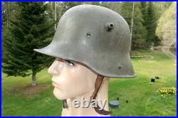 WW2 Original Finnish Army Named WW1 German M16 Steel Helmet M18 Liner 1944 War