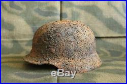 WW2 Original German Combat Helmet M40! NARVA Battlefield RELIC
