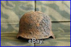 WW2 Original German Combat Helmet M40! NARVA Battlefield RELIC