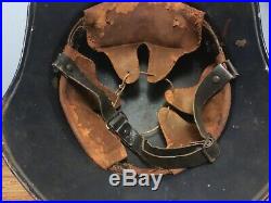 WW2 Original German Gladiator helmet liner +chinstrap