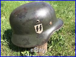 WW2 Original German Helmet EF68