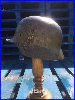 WW2 Original German Helmet Green Camo