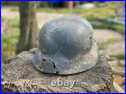 WW2 Original German Helmet M40, From Battle Of Kurland
