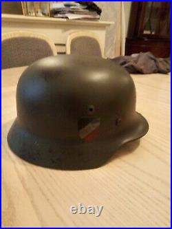 WW2 Original German M35 Heer Helmet, Double Decal