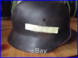 WW2 Rare original german SS helmet named and double decals original paint