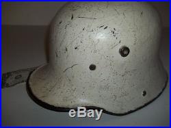 WW2 Vintage Stahlhelm M-1916 GERMAN HELMET White Camo WINTER WAR RE-ISSUE-RARE
