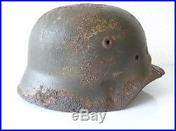 WW2 WII German Original Combat Helmet M40 Relic Battle Kurland Courland 2WK