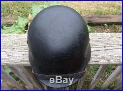 WW2 WWII German Elite Algemiene Black M35 Helmet-named