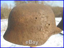 WW2 WWII German Helmet M35 Battlefield Relic