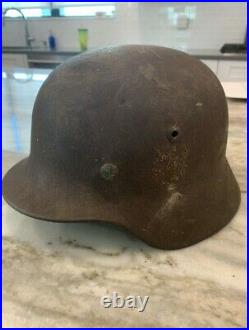 WW2 WWII German Helmet M-35 Apple Green SE62 Batch #4746