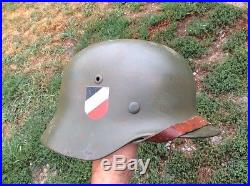 WW2 WWII German M35 DD Army Helmet- Nice