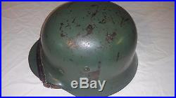WW2 WWII German M40 Helmet Green Q64